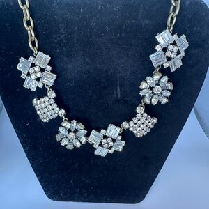 J. Crew Gold and Silver Floral Necklace